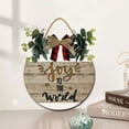 thumbnail image 2 of Eveokoki 12" Joy To The World Door Sign Plaque,Welcome Wall Hanging Signs Front Door Decor Home Decorative Door Sign Wooden Plaque Hanger for Bedroom Porch Yard Decoration, 2 of 5