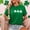 A#Green, variant on St. Patricks Day Shirts for Women Short Sleeve Cute Tops Shamrock Clover Print T-Shirt Round Neck Casual Top Green Graphic Tees