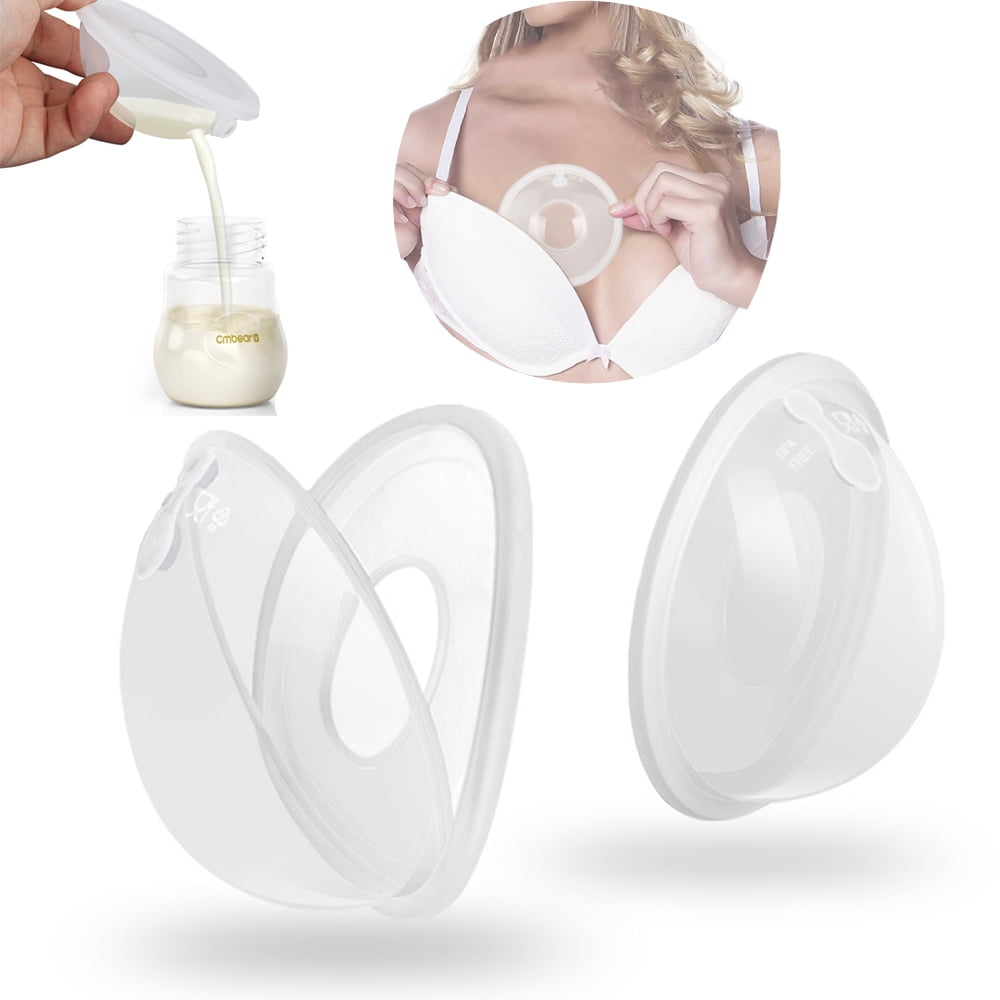 2x Milk Saver Reusable Breast Shells Silicone Milk Catcher Wearable Nursing  Cups