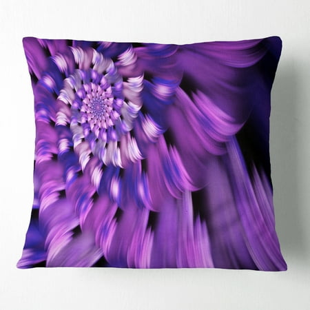 Design Art Designart Blue Flower Shaped Fractal Art Floral Throw
