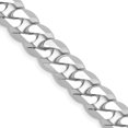 thumbnail image 3 of 14K White Gold 8mm Beveled Curb Chain Necklace Size 24, 3 of 3