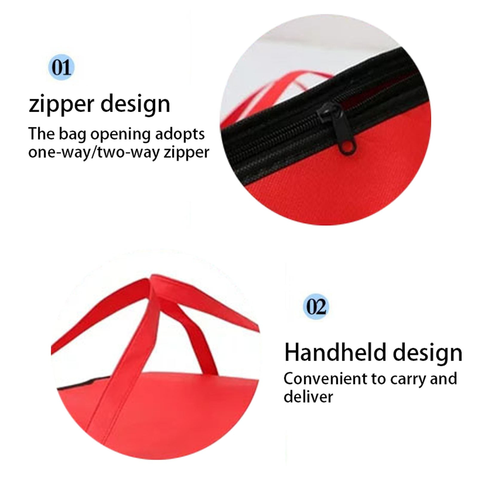 Pizza Bag for Delivery Doordash,20" x 20" x 6" Insulated Pizza Delivery Bag,Pizza Pack,Pizza Warmer Bags Insulated,Hot Bag for Food Delivery,Pizza Carrier Bags,Red, 1-Pack