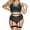 Green, variant on Plus Size Lingerie Set for Women Floral Lace Scallop Trim Garter Lingerie Set High Waist Lace Bra Panties Set Women's Bras Sets Crotchless Skinny Bras Sets for Women 2 Piece Bikini Red XL