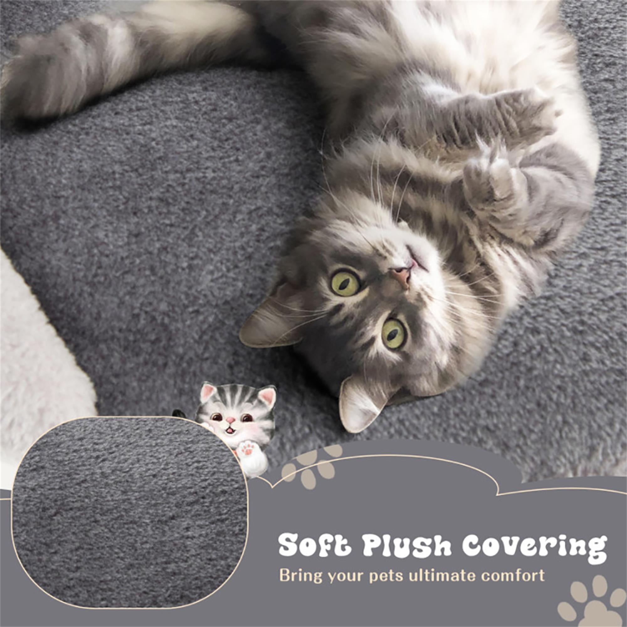 Kadyn 40" Cat Tree for Indoor Cats, Plush Cat Tower with 2-Tier Cat-Hole Condo, Perch and Sisal for Kittens, Gray