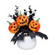 thumbnail image 2 of Centro de mesa de calabaza para Halloween, planta artificial decorativa para interiores. Naranja, 2 of 9