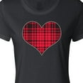 thumbnail image 4 of Inktastic Red Plaid Heart Women's T-Shirt, 4 of 5