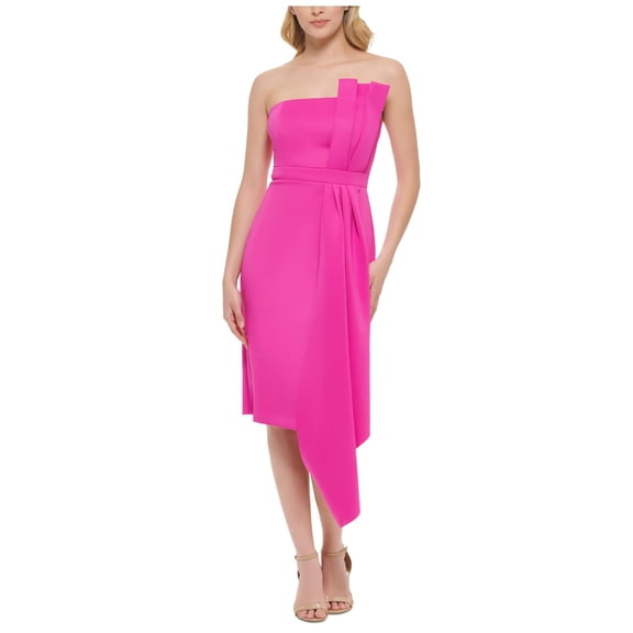 Eliza J Womens Strapless Knee-Length Cocktail and Party Dress