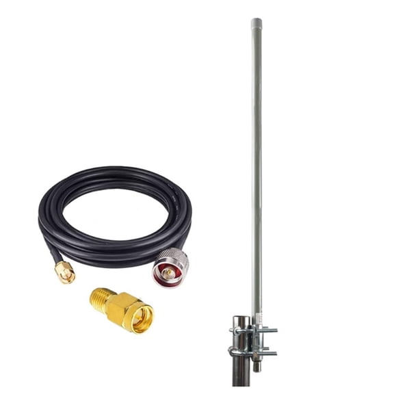 110cm 915MHz & 868MHz,12dbi High-Gain LoRa & GSM Antenna for Hotspots & Miners,N-Female Connector,43inch Length,with 32ft RP-SMA Cable
