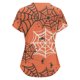 thumbnail image 5 of Blusa de manga corta con cuello en V para mujer, uniforme de trabajo, Halloween, con bolsillos Pompotops hkajfhjk472174, 5 of 6