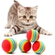 thumbnail image 1 of Bolas de espuma suave arcoíris para gatos, coloridas bolas de juguete para masticar mascotas, bolas para gatos, lindas bolas de arcoíris, rodillo felino para rascar, masticar (20 piezas) Xemadio YQ-0034, 1 of 6