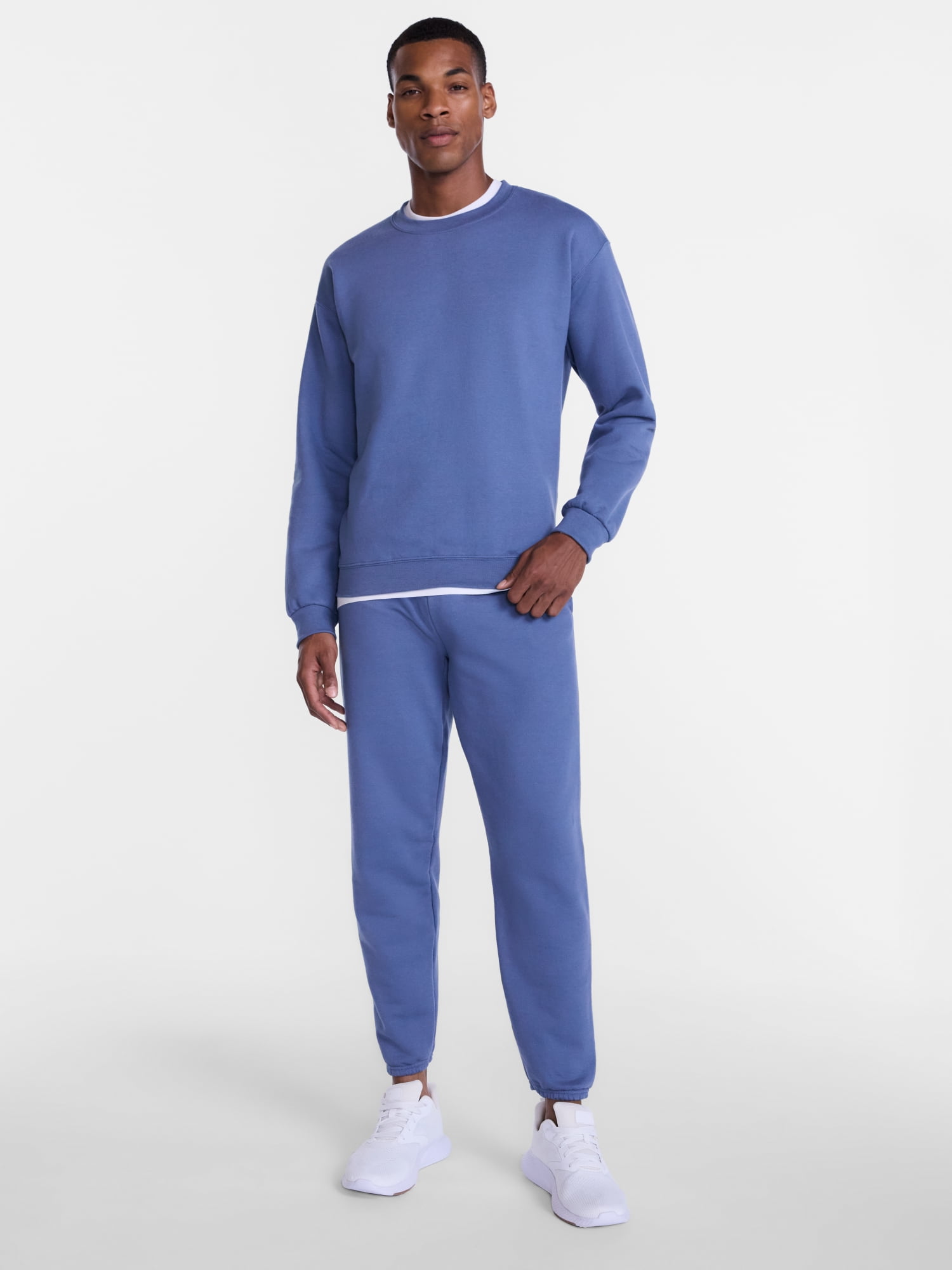 Athletic Works Men's Fleece Crewneck Sweatshirt, Sizes XS-4XLT