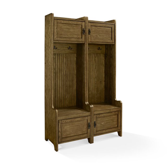 Crosley Fremont Hall Tree en Café (Lot de 2)