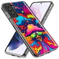 thumbnail image 2 of MUNDAZE Samsung Galaxy S23 Shockproof Clear Hybrid Protective Phone Case Neon Rainbow Psychedelic Trippy Hippie Bomb Star Dream, 2 of 5