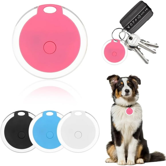 GPS Key Finder Locator Portable GPS Tracker Device Mobile Tracking Smart Anti Loss Dog Locator for Pets Cat Keys Wallets Luggage, App Control with iOS Android, 4 Colors