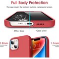 thumbnail image 4 of Liquid Silicone Case for iPhone 14 (6.1''), [Scratch-Resistant, Anti-Fingerprint, Shockproof] Protective Slim Fit Phone Case, 4-Layer Cover with Microfiber Lining, Silky-Soft Touch, Red, 4 of 14