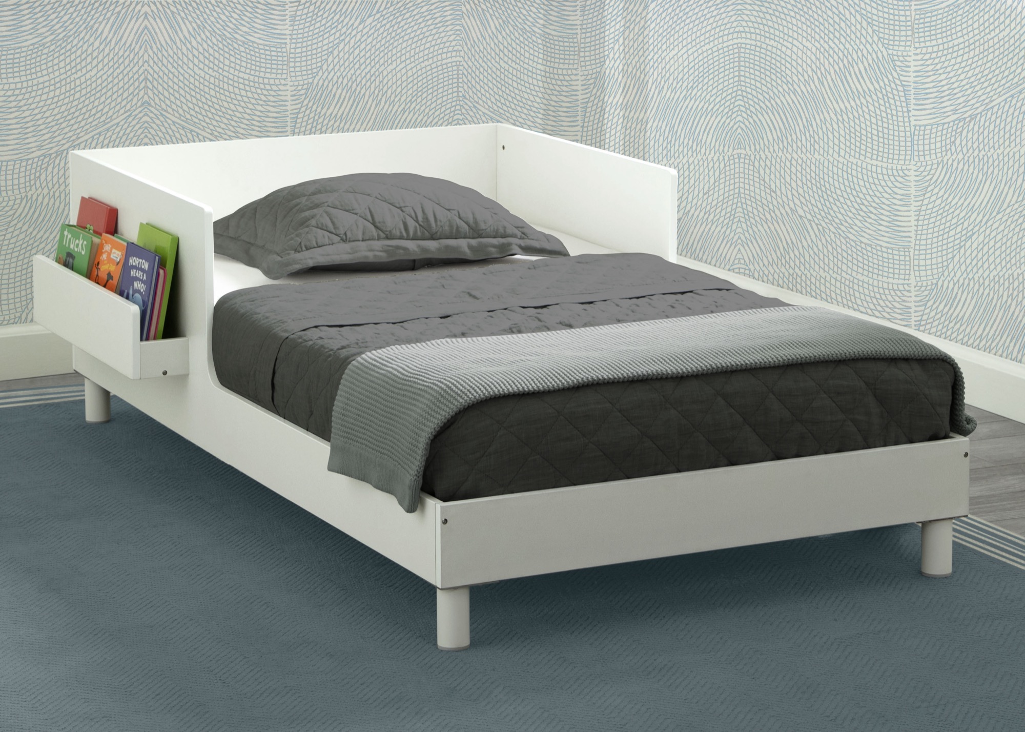 Delta Children Sleep N Store Toddler Bed, White photo 2