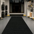 thumbnail image 2 of KOLOKO Garage Floor Carpet with Rubber Backing Heavy Duty Indoor Outdoor Thickened Non-Slip Utility Mat Resistant for Gym Patio Porch Basement, Black Striped, 6'x30' Roll, 2 of 7