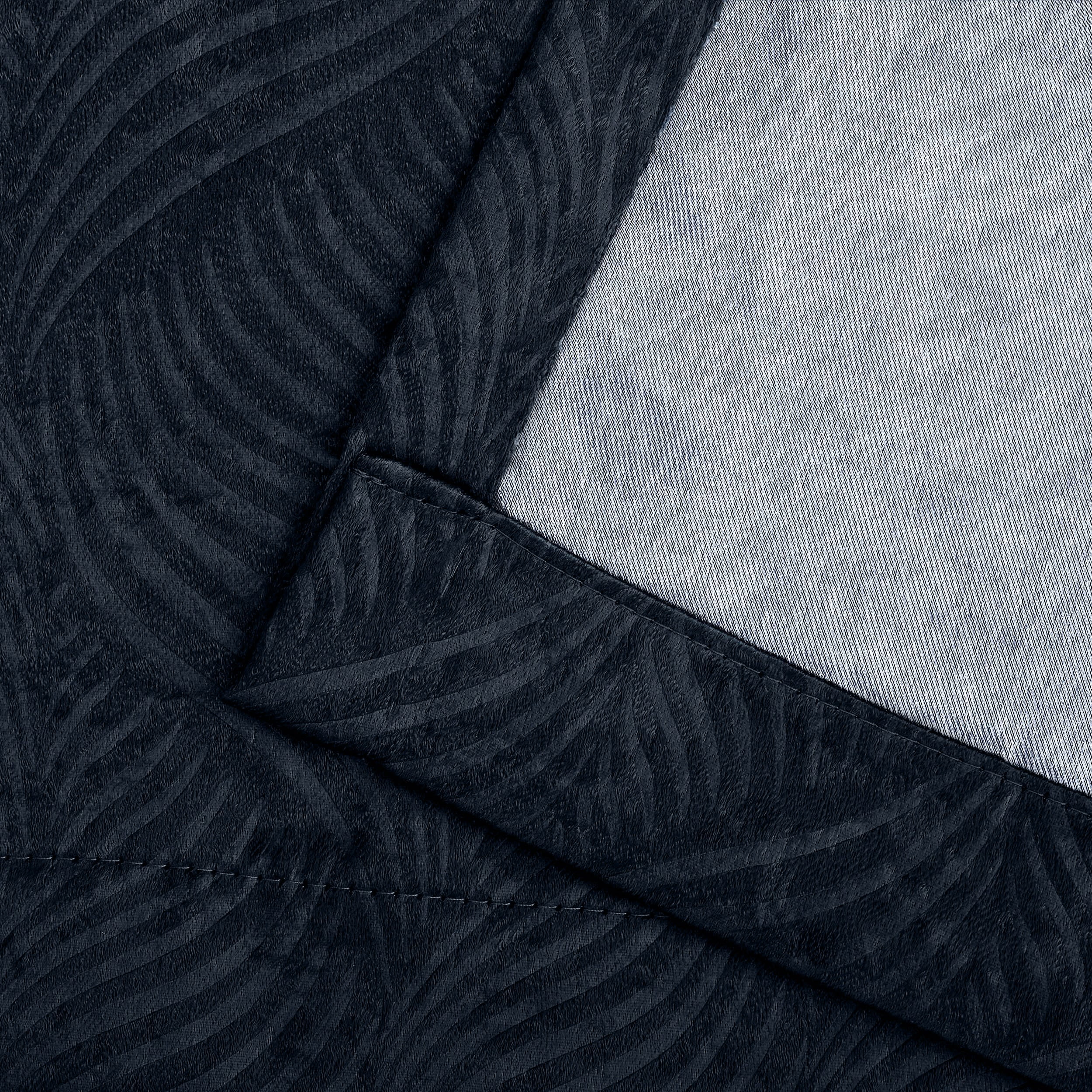 Superior Wave Blackout Grommet Curtains Panel Set, Navy Blue, 42" x 108"