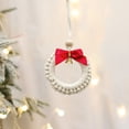 thumbnail image 2 of EUDIDV Xmas Decor Bow White Loop Pendant Christmas Tree Decoration Cotton Thread Material Small Pendant Christmas Tree Decoration Festive Supplies Indoor, 2 of 6