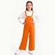 thumbnail image 5 of Cowsor Girls Loose Fit Denim Bib Baggy Overall Jumpsuit Straight Wide Leg Stretchy Jean Pants Fashion, 5 of 7