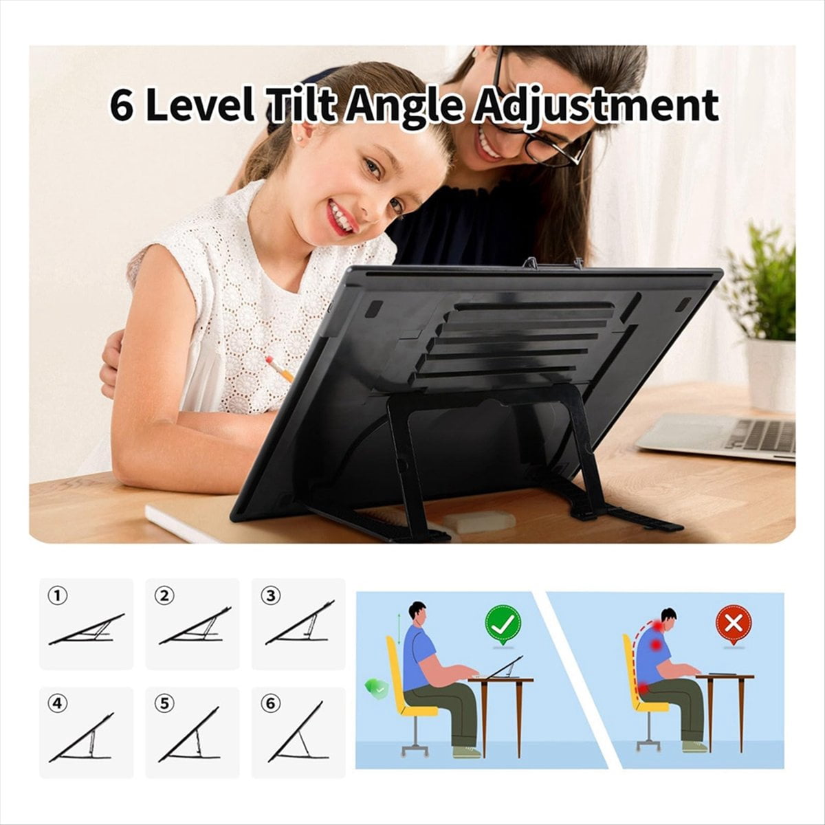 Rechargeable A3 Light Pad for ,Tracing Light Box with Stand and Clip,3 Colors Stepless Dimmable