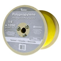 The MIBRO Group 235077 0.25 x 1200 in. Twisted Polypropylene Rope, Yellow