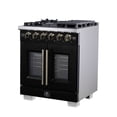thumbnail image 4 of Forno Capriasca 30-Inch Freestanding French Door Gas Range, 4 Burners, Convection Oven, Energy Efficient, 4 of 13
