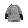 thumbnail image 3 of Dpytoraw Kids Toddler Boys Girls Striped Sweatshirt Pullover Crew Neck Long Sleeve Activewear Tops Cotton T Shirts Boys Long Sleeve T Shirts Size 4-5 Years, 3 of 3