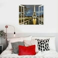 thumbnail image 5 of Shiartex Paris Night City - Window View Wall Mural Window Wall Home Wall Art Eiffel Tower Poster Poster Decorative Painting Canvas Wall Art Living Room Posters Bedroom Painting 20x16 in/16x12 in, 5 of 6