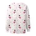 thumbnail image 5 of Wang6 Button down Christmas Cardigan for Women Trendy Long Sleeve Xmas Tree Snowman Printed Sweater Tops Fall Winter Crew Neck Loose Fit Lightweight Jacket Light Gray XL, 5 of 5