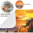 thumbnail image 2 of Horses Running Sunset Dish Drying Mat for Kitchen Counter, Ultra Absorbent Reversible Microfiber Dishes Drying Rack Pad Heat-resistant Mats 16x18in Home Decor, 2 of 7
