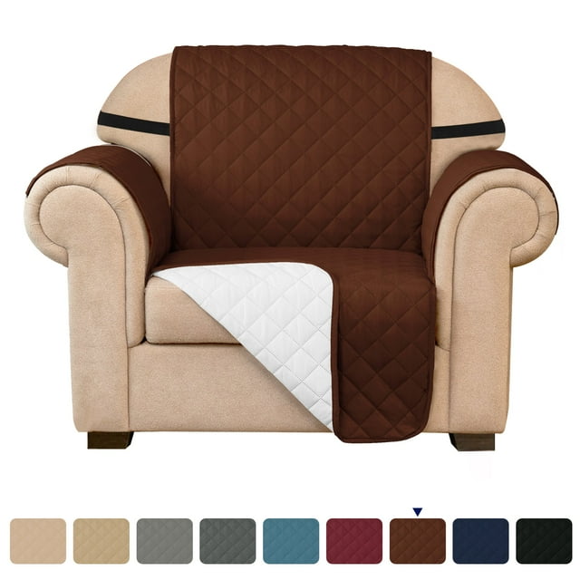 Subrtex Housse de Canapé Extensible 1 Pce Matelassée Réversible avec Sangles Élastiques Antidérapantes Housse de Canapé Lavable pour Animaux