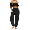 thumbnail image 2 of Akiihool Work Pants for Women Plus Size Yoga Lightweight Workout Joggers for Women, High Waisted Outdoor Running Casual Track Pants with Pockets (Black,XL), 2 of 5