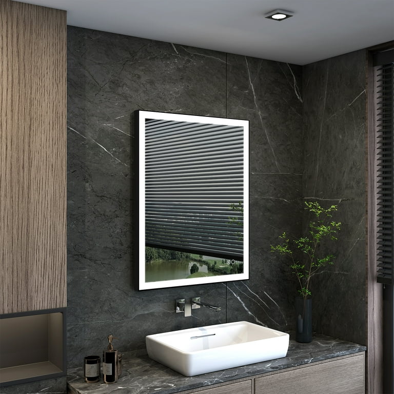36” LED Square Backlit Bathroom Mirror with Anti-fog – Venetio
