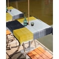 thumbnail image 2 of Hokiten Outdoor Tablecloths with Umbrella Hole & Zipper, Yellow Black Geometric 54x54 Inch Square Tablecloths, Abstract Vintage Oil Painting Waterproof Table Cloth, Patio/Pool/Picnic Table Covers, 2 of 7