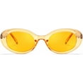 thumbnail image 3 of FEISEDY Sunglasses Womens, Retro Oval Cateye Sun Glasses Men, Small 90s Style B4128, 3 of 12