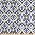 thumbnail image 1 of Geometric Sofa Upholstery Fabric by the Yard, Mediterranean Rhombus with Leaves and Oriental Moroccan Effects, Decorative Fabric for DIY and Home Accents, Indigo Charcoal Grey by Ambesonne, 1 of 4