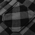 thumbnail image 7 of HOOMEUMY Sports Coats for Men Winter Warm Hoodie Jackets Full Zip Fleece Lined Plaid Flannel Jacket Long Sleeve Outdoor Work Coats Outerwear (Black,XXL）, 7 of 7