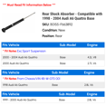 thumbnail image 2 of Rear Shock Absorber - Compatible with 1998 - 2004 Audi A6 Quattro Base 1999 2000 2001 2002 2003, 2 of 2
