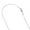 White, variant on Solid 14K White Gold Classic Box Chain 0.5mm Wide Necklace with Lobster Claw Clasp (16 inches long)