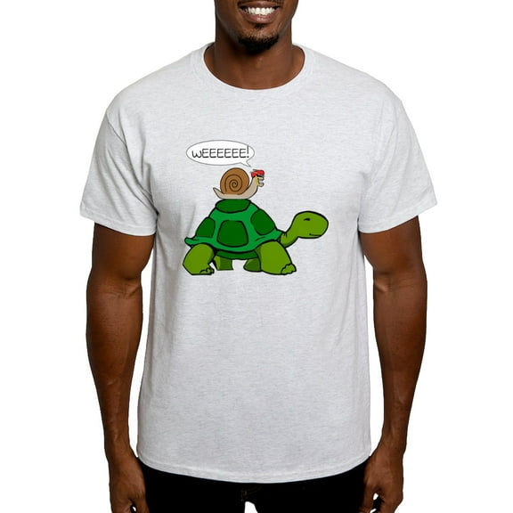 CafePress - Snail & Turtle Light T Shirt - Men's Classic Graphic T-Shirt