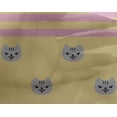 thumbnail image 4 of oneOone Tissu Georgette Viscose Rayé & Visage de Chat Imprimé par Yard 42 Pouces de Large, 4 of 4