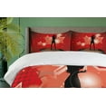thumbnail image 4 of Ambesonne Popstar Party Duvet Cover Set, Woman Singer Star, 2-Calking, Red Coral Black, 4 of 7