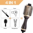 thumbnail image 5 of Cepillo secador de pelo y voluminizador 4 en 1, peinado en un solo paso con protección térmica de cerámica de 1200 W, color dorado., 5 of 5