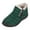 Green, variant on Womens Winter Boots Comfy Soft Sole Furry Lined Slip on Ankle Snow Booties Casual Warm Lightweight Waterproof Short Boots Green Size 7.5