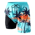 thumbnail image 4 of Womens Swim Shorts with Compresssion Liner 2026 Summer Casual Elastic Waist Leopard Print Board Shorts with Pockets Beachwear, 4 of 4