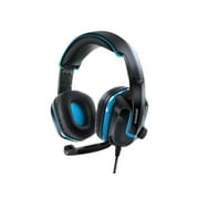 PlayStation 4 Accessory: Wired Headset - DreamGear GRX - 440 with Boom Mic - Black & Blue: Compatible with PS5