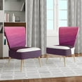 thumbnail image 4 of Designart "Paint Of Magenta Stone" Upholstered Shabby Chic Accent Chair - Arm Chair, 4 of 5