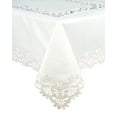 thumbnail image 5 of Table Cloth for Dining Table, White Table Linen, 60x120 inches Rectangle - The Deandra Collection - Home Decor, 5 of 6