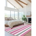 thumbnail image 2 of Pink Gray Area Rug for Bedroom 3x5 Ft White Stripe Super Soft fuzzy Throw Rug Non-Slip Fluffy Plush Indoor Floor Carpet for Living Room Nursery Home Decor, 2 of 8